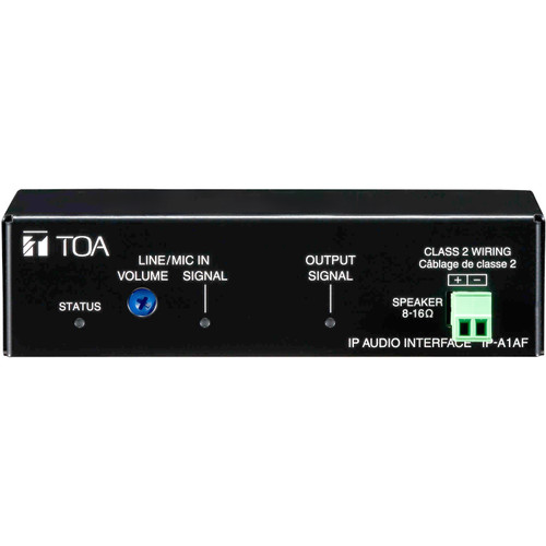 TOA IP-A1AF SIP/IP Audio Interface with 15W PoE/PoE+ Amplifier