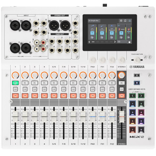 Yamaha MGX12 18-Channel Digital Mixing Console with Audio Interface - White