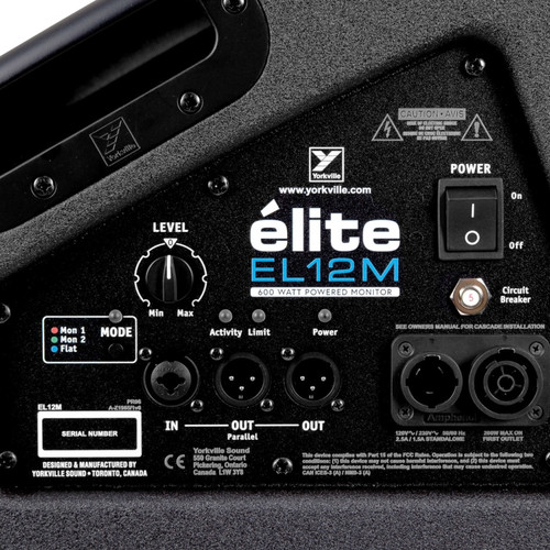 Yorkville EL12M Elite Series 12" 1200W Powered Stage Monitor