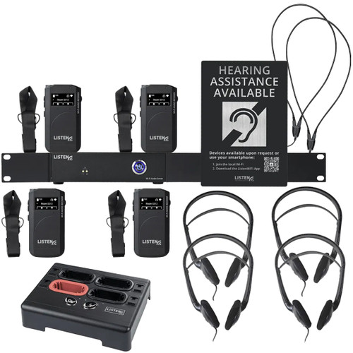 Listen Tech LWS-04B-W1 ListenWIFI 2-Channel Wi-Fi Assistive Listening System