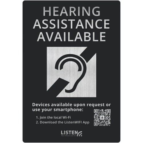 Listen Tech LWS-04B-W1 ListenWIFI 2-Channel Wi-Fi Assistive Listening System with 4 Receivers