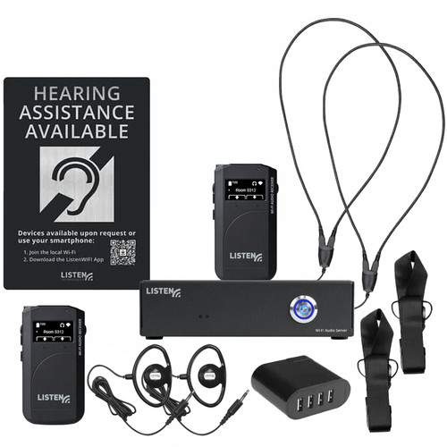 Listen Tech LWS-02B-W1-D ListenWIFI 2-Channel Wi-Fi Assistive Listening System