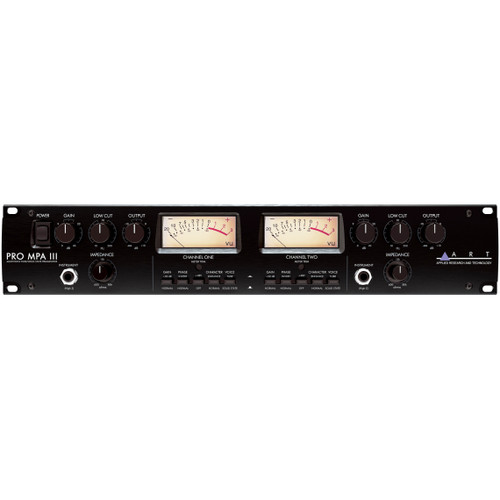 ART Pro MPA III 2-Channel Multivoice Tube Microphone Preamplifier with Selectable Tube and Solid State Voicing