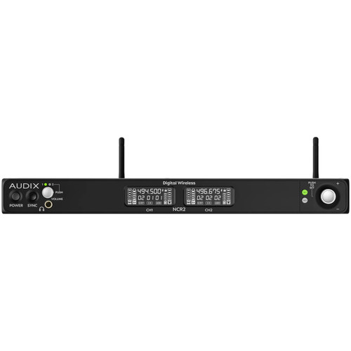 Audix NCR2 NovaCore Dual-Channel Digital Wireless Receiver with Dante (494 - 542 MHz)