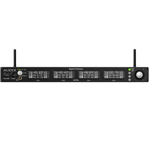 Audix NCR4 NovaCore Quad-Channel Digital Wireless Receiver with Dante (494 - 542 MHz)