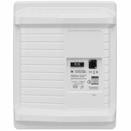 TOA HS-1200WT 12" 2-Way 300W Controlled Directivity Speaker 70V/100V/8-Ohm  - White