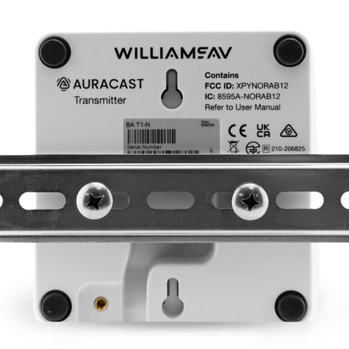 Williams AV BA-T1W Infinium Auracast Transmitter with IP66 Weather Resistant Outdoor Enclosure - White