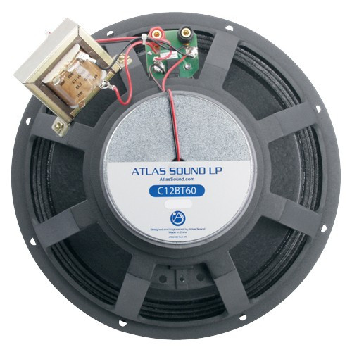 AtlasIED C12BT60 12" 2-Way Coaxial Speaker with 60-Watt 70V/100V Transformer