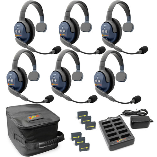 Eartec UltraLITE PRO16 6-Person Full-Duplex Wireless Communication System