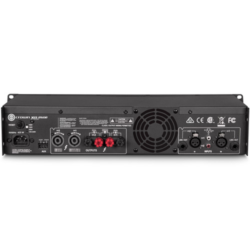Back of Crown XLS2502 775W Dual-Channel Power Amplifier