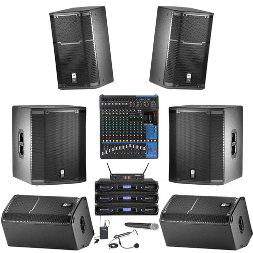 JBL PRX412M Auditorium Sound System with PRX Series Speakers