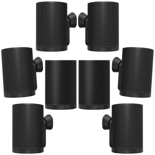 Wireless Fitness Speaker System with 8 Sonos Era 100 SL Speakers, WiFi Music Streaming and Wall Mounts