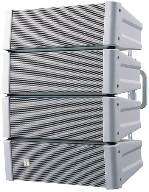 Public Address Sound System with 2 TOA Indoor Outdoor Variable Dispersion Speakers and Atlas Sound Bi-Ax Horn