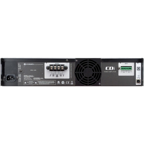 Crown CDi 1000 Power Amplifier 2-Channel 500W @ 4Ω, 70V/140V Commercial Installation Amplifier