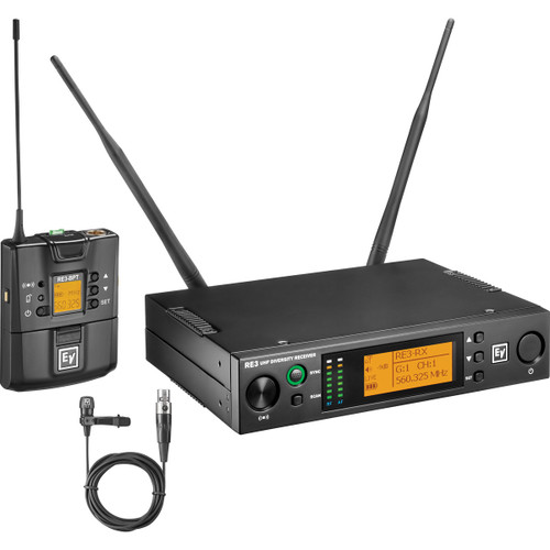 Electro-Voice RE3-BPCL UHF Wireless Mic System with CL3 Cardioid Lavalier Microphone