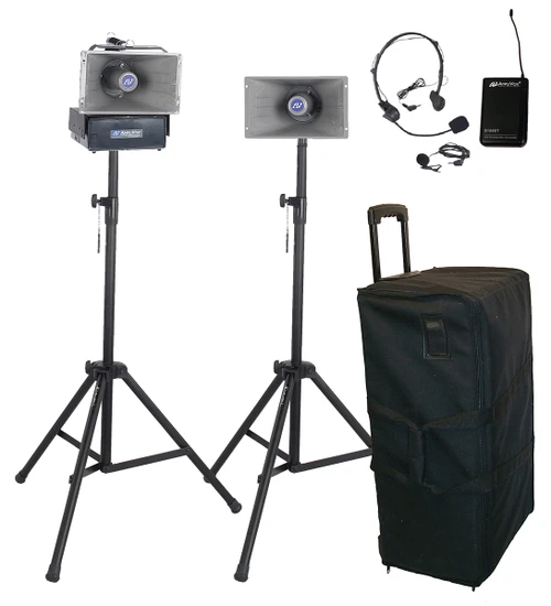 AmpliVox SW632 Deluxe Wireless Half-Mile Hailer Kit with Headset and Lapel Microphone