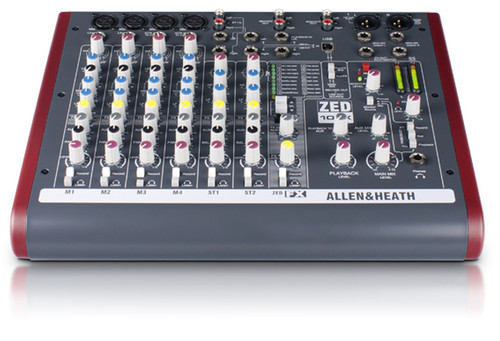 Allen & Heath ZED-10FX Mini Mixer Built In FX Processor with TAP Tempo Delay Settings