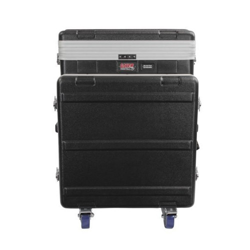 Gator GRC-12X10 PU 12U Top, 10U Side Mobile Audio Pop-Up Console Rack with Casters