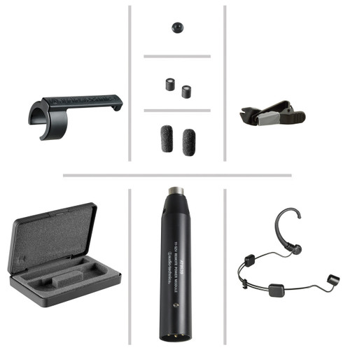 Audio-Technica BP892 MicroSet Subminiature Omnidirectional Condenser Headworn Microphone (AT8539 Power Module Included) (Discontinued)