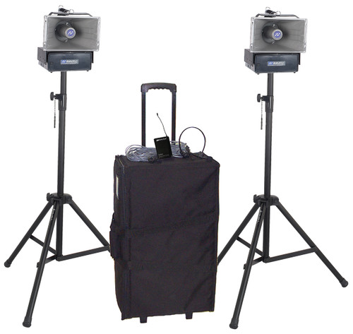 AmpliVox SW642 Deluxe Wireless Half-Mile Hailer Kit with Headset and Lapel Microphone