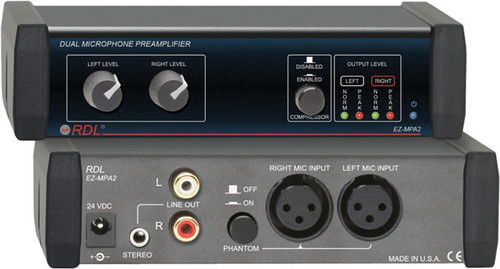 RDL EZ-MPA2X Dual Microphone Preamplifier