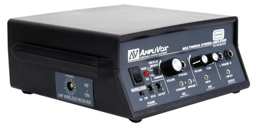 AmpliVox SW660 Wireless Quad Horn Half-Mile Hailer Kit with Headset and Lapel Microphone