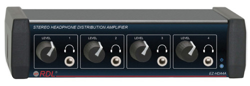 RDL EZ-HDA4A Stereo Headphone Distribution Amplifier