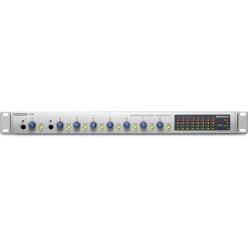 PreSonus DigiMax D8 8-Channel Microphone Preamplifier with 48 kHz ADAT Output (Discontinued)