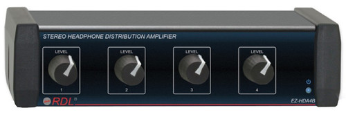 RDL EZ-HDA4B Stereo Headphone Distribution Amplifier