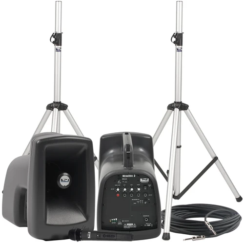 Anchor Audio MEGA-DP1 MegaVox 2 Deluxe Package Portable Sound System with Built-in Bluetooth, 2 Speakers and 1 Wireless Microphone (Discontinued)
