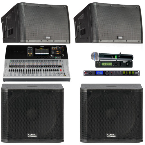 QSC Church Sound System with 4 KLA12 Line Array Loudspeaker and Yamaha TF3 Digital Mixer