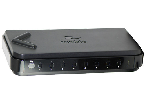 Teleconferencing Sound System for Large Rooms with 8 Revolabs Wireless Microphones (Discontinued)
