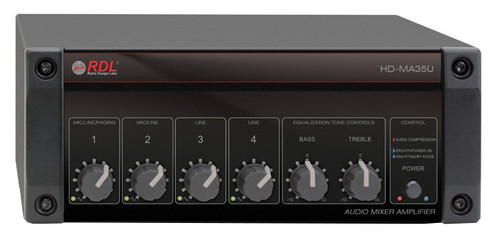 RDL HD-MA35U Mixer Amplifier with Power Supply