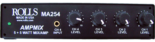 Rolls MA254 Compact Stereo Mixer Amplifier (Discontinued)