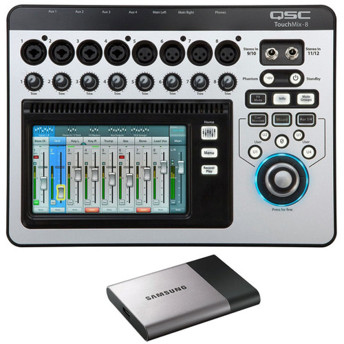 Gymnasium Sound System with 2 JBL Pro EON615 Loudspeakers and QSC TouchMix-8 Compact Digital Mixer (Discontinued Components)
