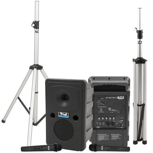 Anchor Audio GG-DP2-AIR Go Getter 2 Deluxe AIR Package Portable Sound System with Built-in Bluetooth, 2 AIR Speakers and 2 Wireless Microphones (Discontinued)