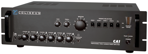Yorkville CA1 Public Address Amplifier 6-Channel Rack Mountable 70V 180W