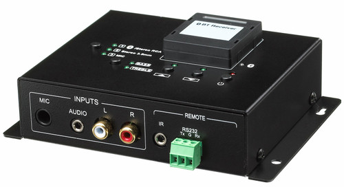 Wireless Bluetooth Hotel Room System with 2 In-Ceiling Speakers and Bluetooth Mixer Amplifier