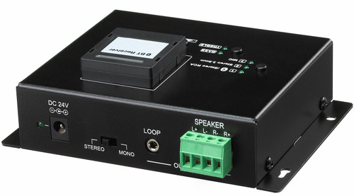 Wireless Bluetooth Hotel Room System with 2 In-Ceiling Speakers and Bluetooth Mixer Amplifier