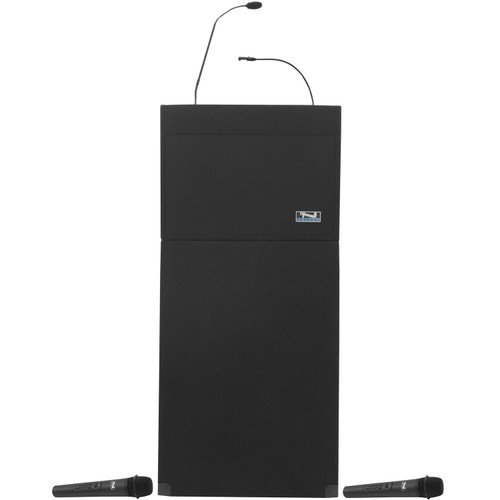 Anchor Audio ACL-DUAL Acclaim 2 Dual Package Tabletop Lectern with Base, Gooseneck Microphone and 2 Wireless Microphones (Discontinued)