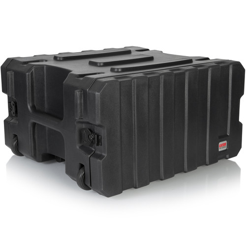 Gator G-PROR-6U-19 6U 19" Deep Molded Audio Rack Case with Wheels