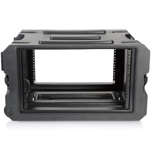 Gator G-PROR-6U-19 6U 19" Deep Molded Audio Rack Case with Wheels