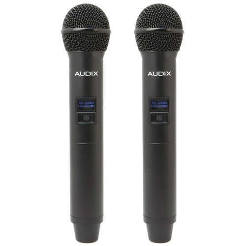 Audix AP42 OM2 Dual Channel Wireless Microphone System with R42 True Diversity Receiver and 2 H60/OM2 Handheld Transmitters