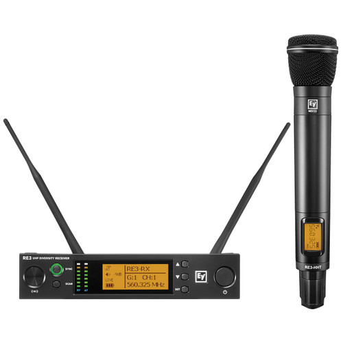 Electro-Voice RE3-ND96 UHF Handheld Wireless Mic System with ND96 Dynamic Supercardioid Microphone