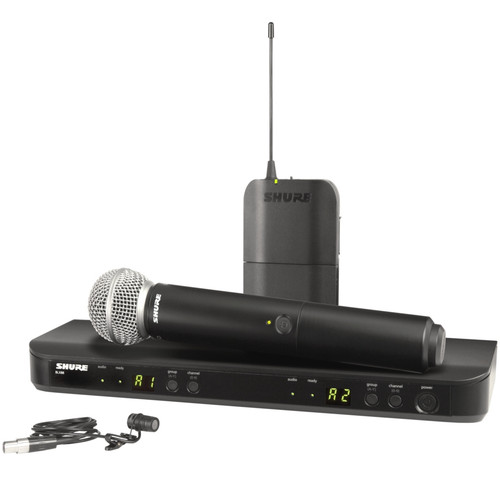 Shure BLX1288/W85 Dual Channel Wireless Combo Microphone System with BLX2/SM58 Handheld and WL185 Lavalier (Discontinued)