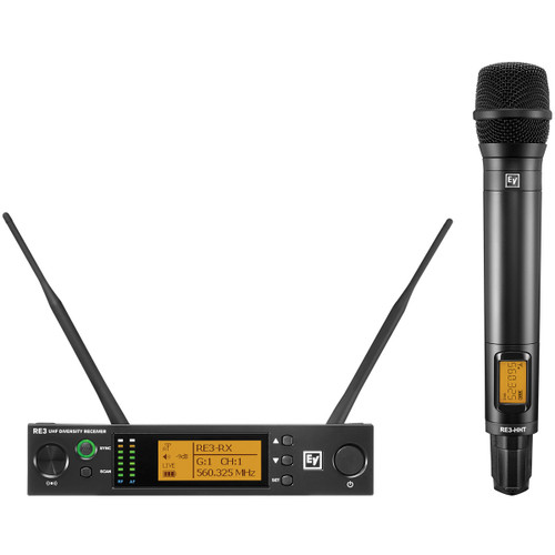Electro-Voice RE3-RE420 UHF Handheld Wireless Mic System with RE420 Condenser Cardioid Microphone