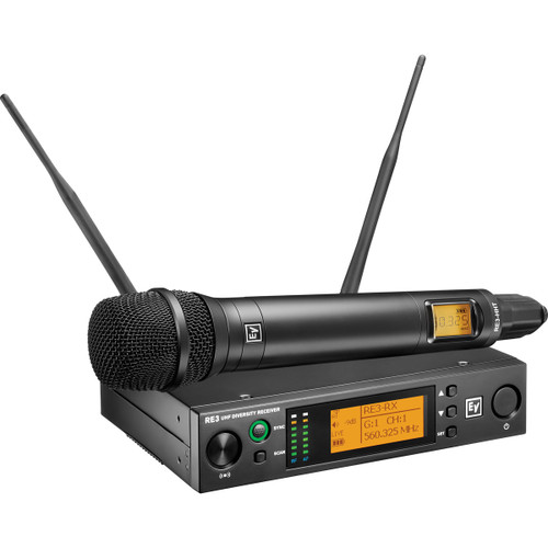 Electro-Voice RE3-RE420 UHF Handheld Wireless Mic System with RE420 Condenser Cardioid Microphone
