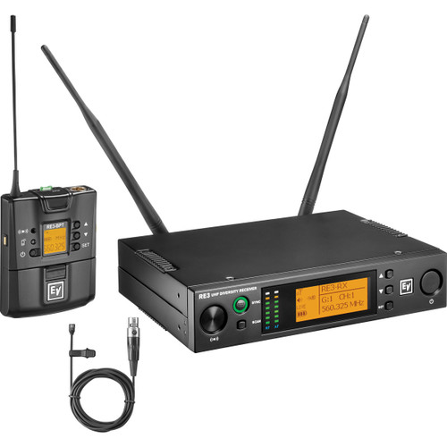Electro-Voice RE3-BPOL UHF Wireless Mic System with OL3 Omnidirectional Lavalier Microphone