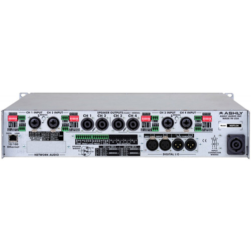 Ashly Audio nXp3.04 4-Channel Network Power Amplifier 2 x 3000W @ 2 Ohms with Protea DSP