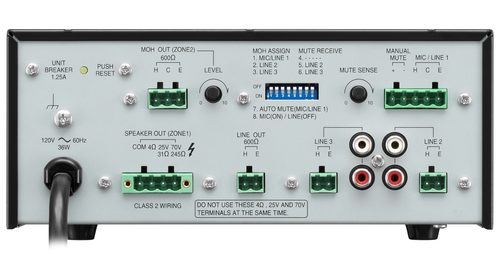 TOA BG-235 CU 35W 3 Input Mixer Amplifier for Background Music and Paging